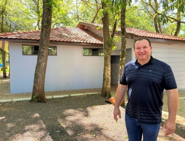 Ãrea de Lazer conta com banheiro totalmente reformado